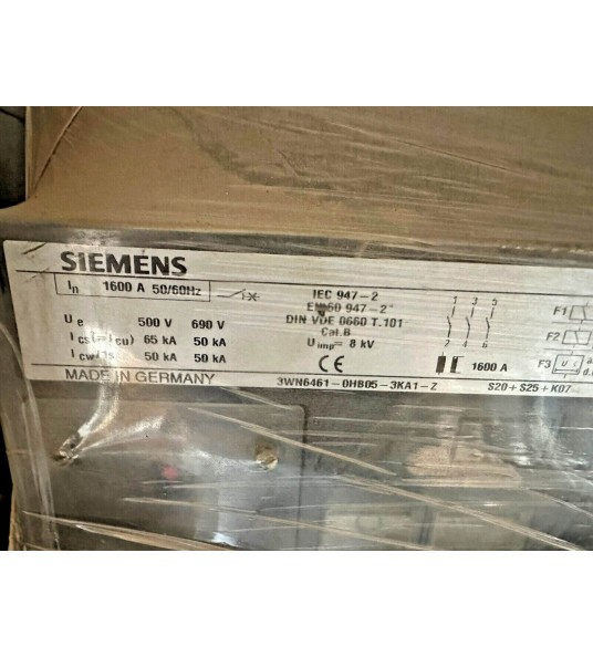 Siemens 3WN6461-0HB05-3KA1-Z circuit breaker 3WN64610HB053KA1Z