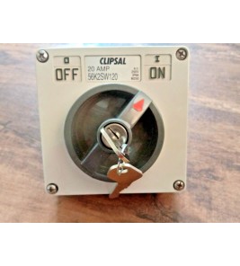 Clipsal 56 Series 56K2SW120LE Key Operated Switch Single Pole