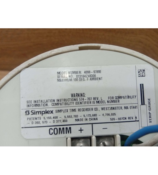 Set of 3X Simplex 4098-9789e smoke detector base 