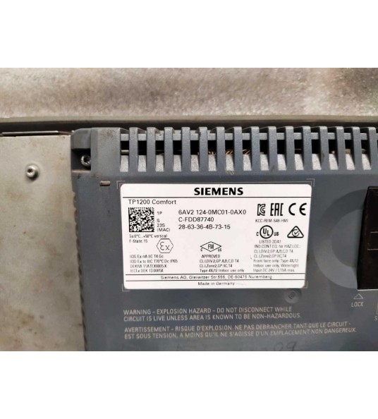 Siemens 6av2 124-0mc01-0ax0 Comfort Panel