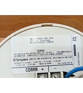 Simplex 4098-9789e smoke detector base