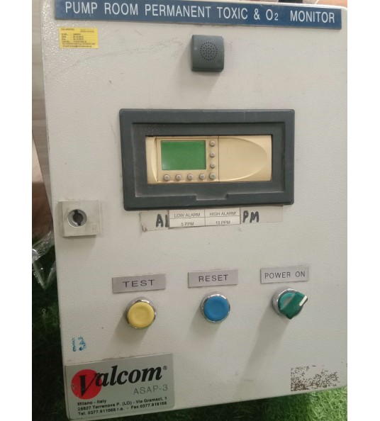 Valcom Asap-3 pump room permanent Toxic & o2 Monitor