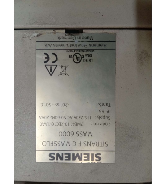 Siemens mass 6000 flow transmitter 7me4110-2ec10-1aa0