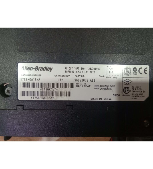 Allen-Bradley 1756-0a16\a Ac output 96252076 A02